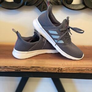 Adidas Womens Charcoal and Light Blue Sneakers